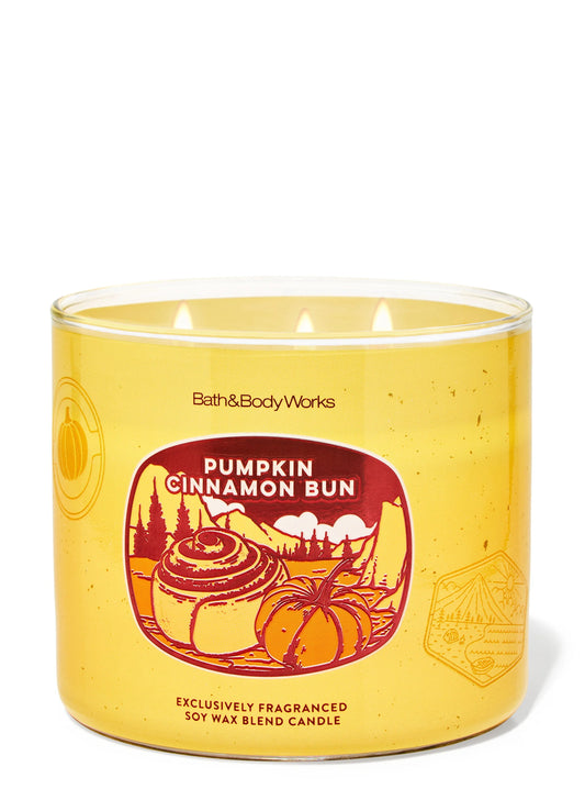 Vela 3 mechas Pumpkin Cinnamon Bun