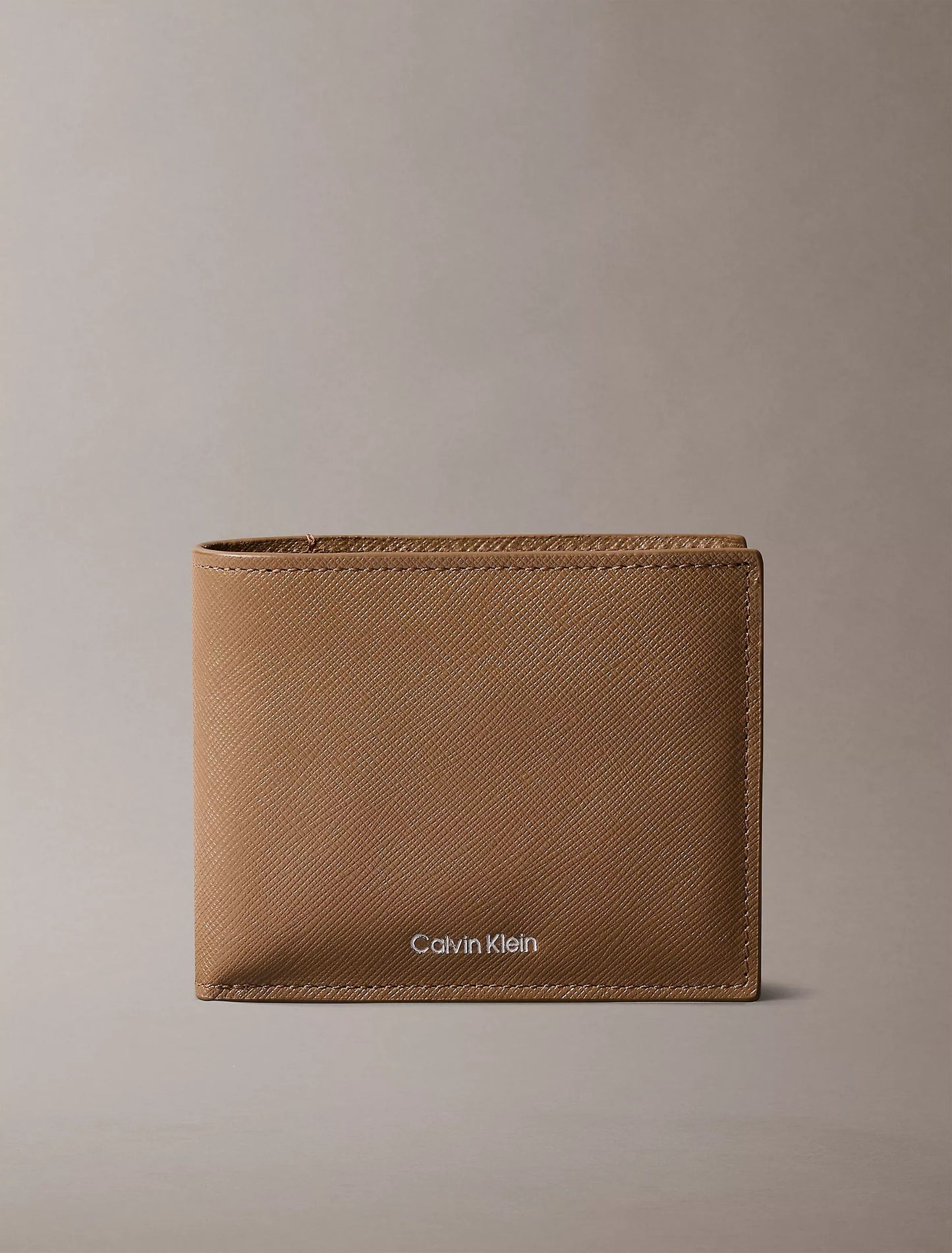 Cartera de caballero doble de piel saffiano