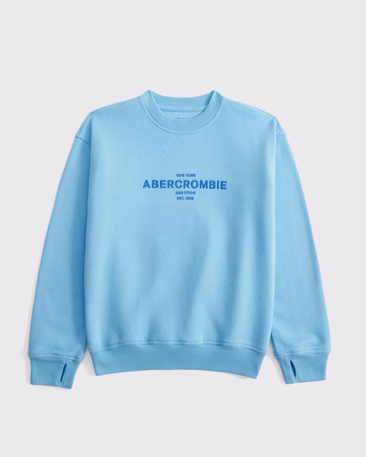 Sudadera cuello redondo con bordado central para niño