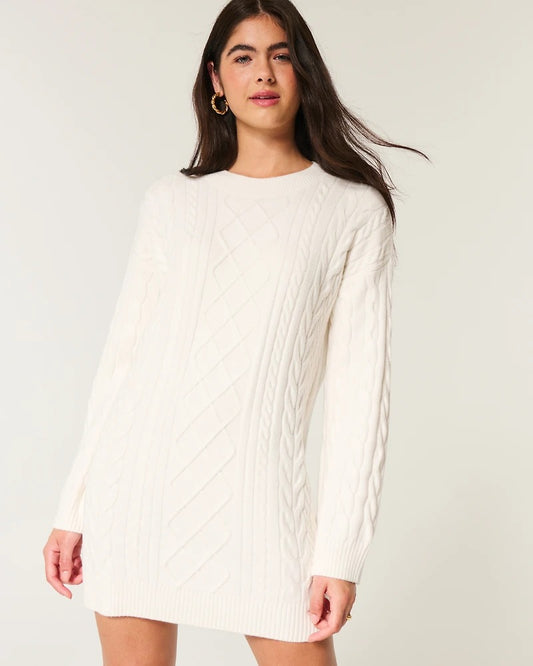 Vestido estilo suéter de puntos