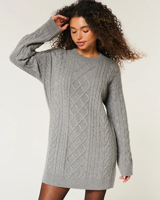 Vestido estilo suéter de puntos