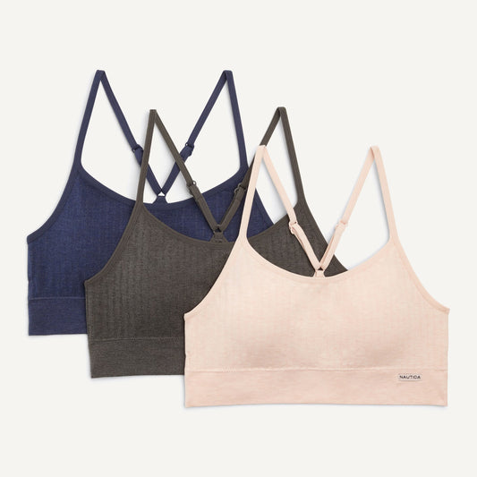 3 Pack Sujetadores sin costura y logo