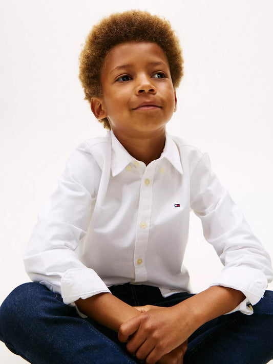 Camisa manga larga oxford para niño