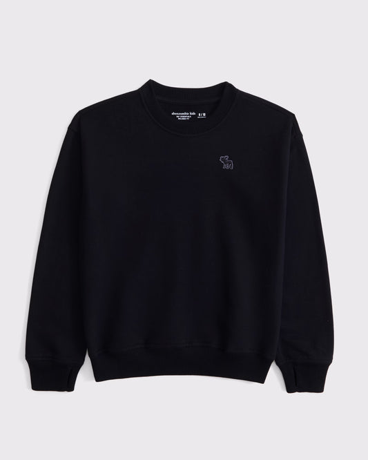 Sudadera cuello redondo con lgoo para niño