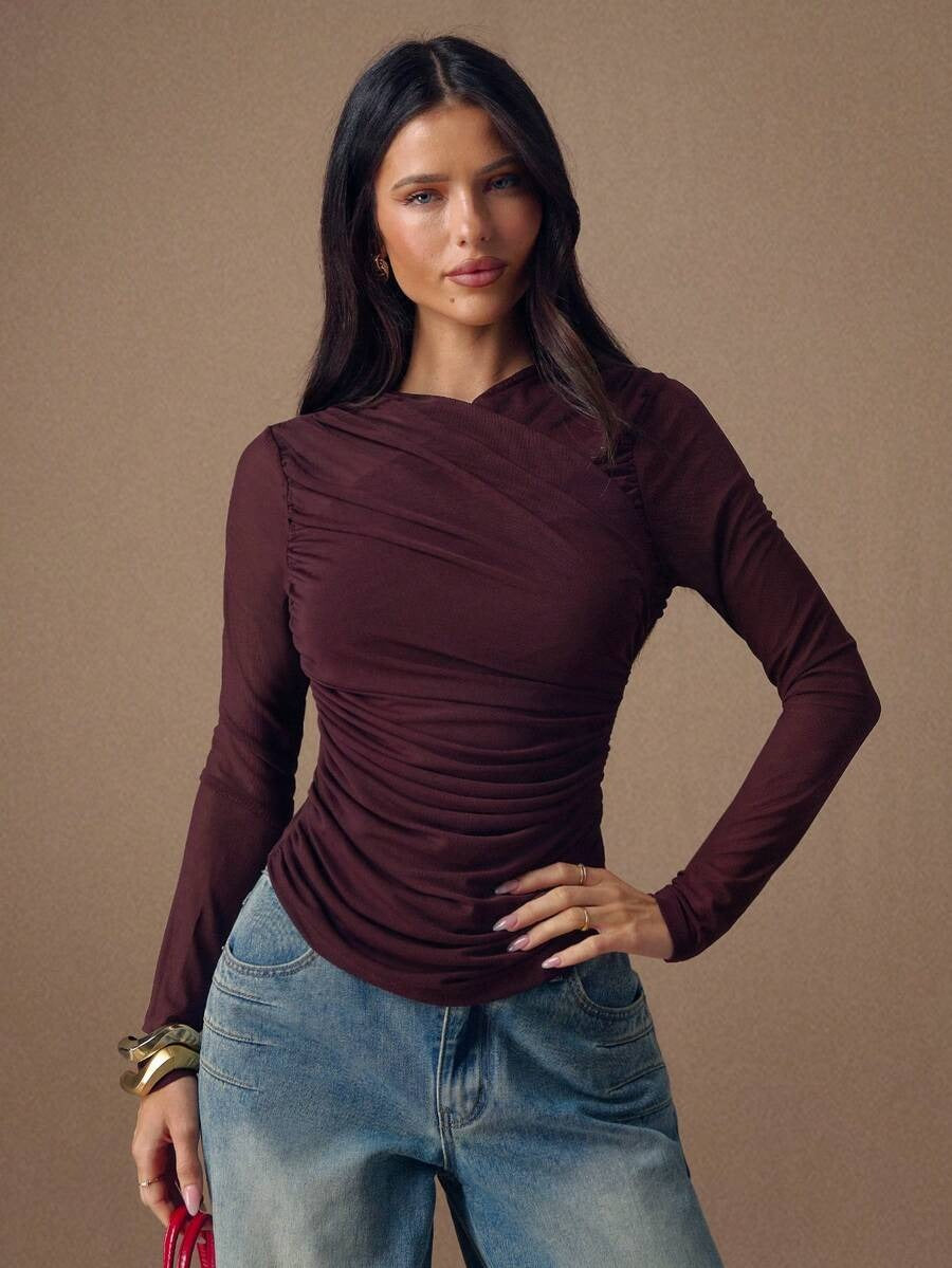 Blusa plisada