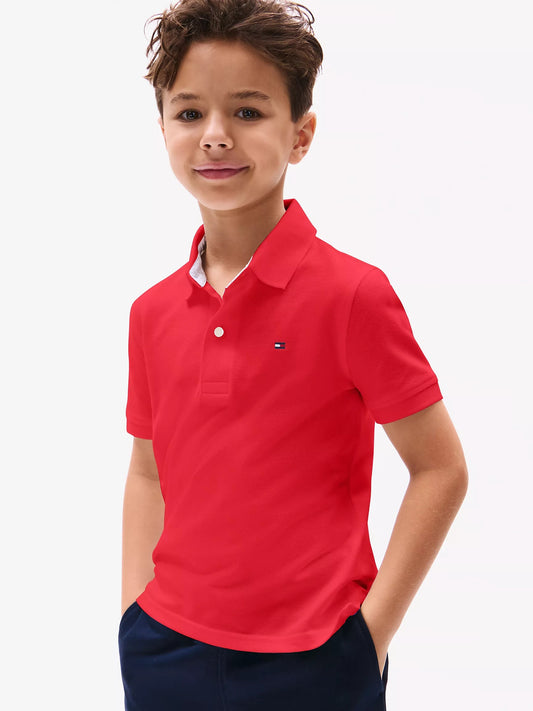 Chemise unicolor con logo para niño