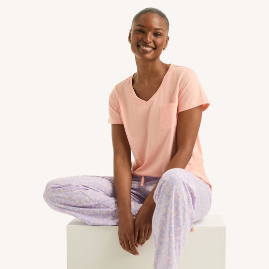 Conjunto de pijama con pantalón estampado