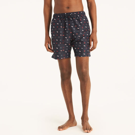 Traje de baño estampado tipo short 6" secado rápido