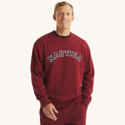 Sudadera cuello redondo con estampado central
