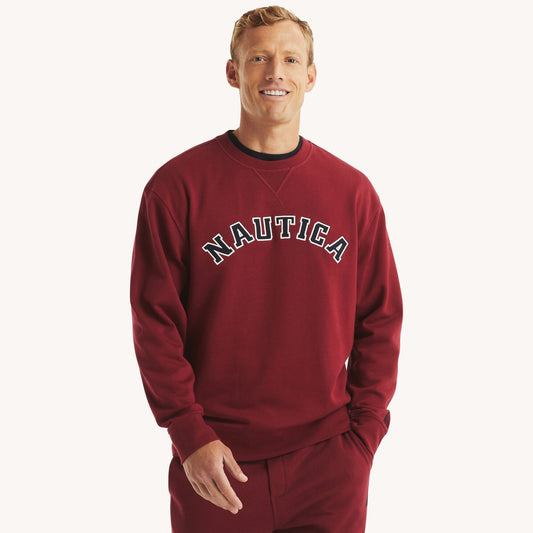 Sudadera cuello redondo con estampado central