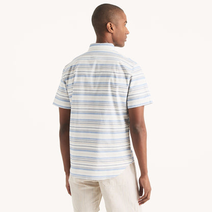 Camisa manga corta oxford con patrón de rayas