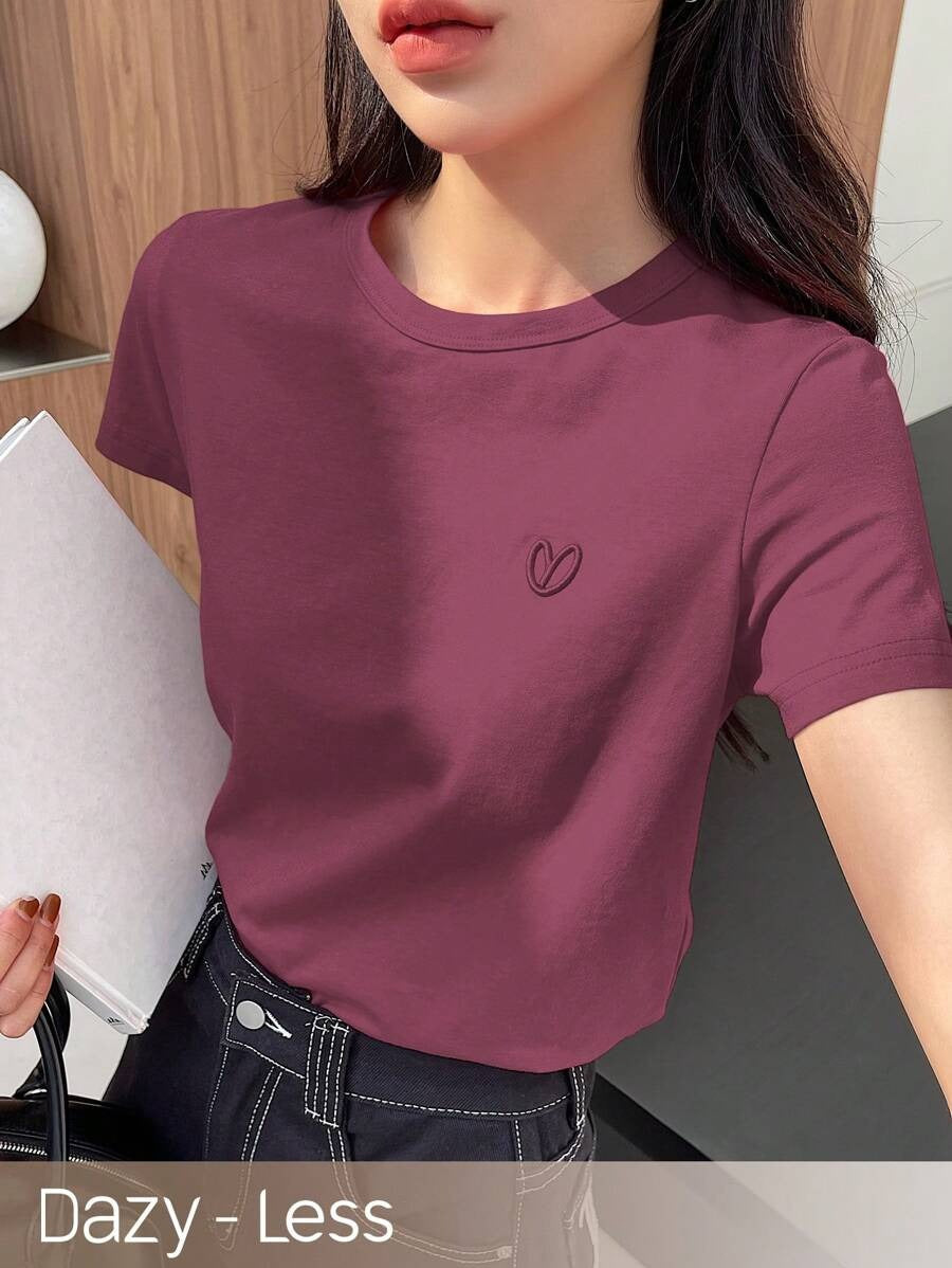 Camiseta con logo de corazón
