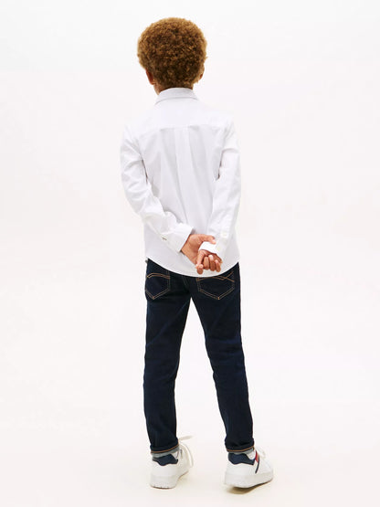 Camisa manga larga oxford para niño