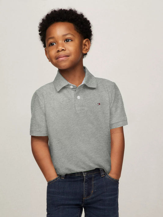 Chemise unicolor con logo para niño