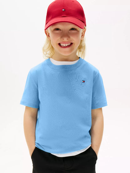 Franela cuello redondo unicolor con logo