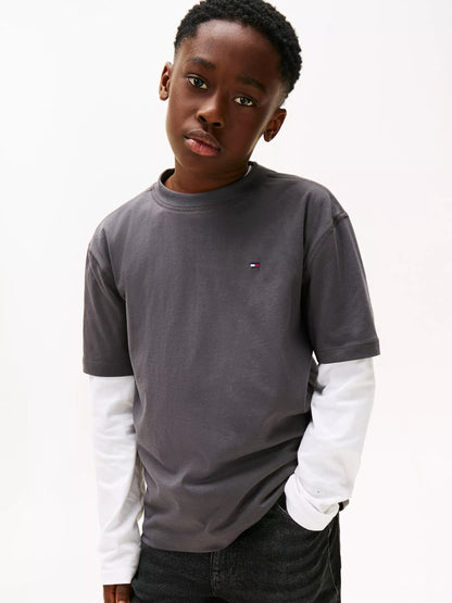 Franela holgada con estampado posterior para niño