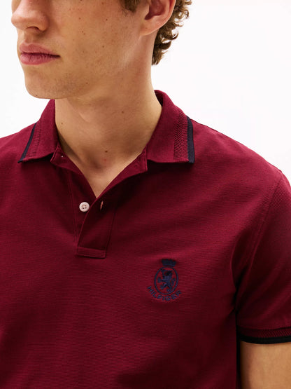 Chemise regular texturizada con cuello y mangas ribeteadas