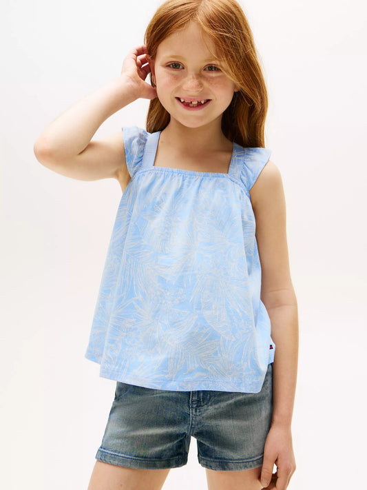 Top con estampado tropical para niña
