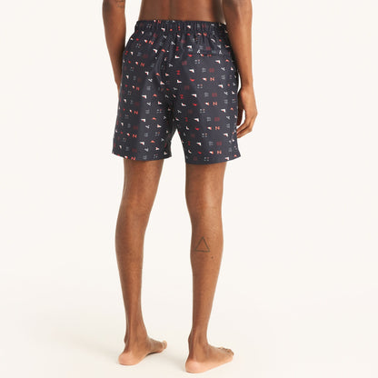 Traje de baño estampado tipo short 6" secado rápido