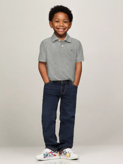 Chemise unicolor con logo para niño