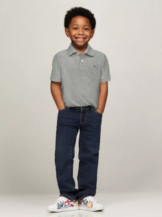 Chemise unicolor con logo para niño
