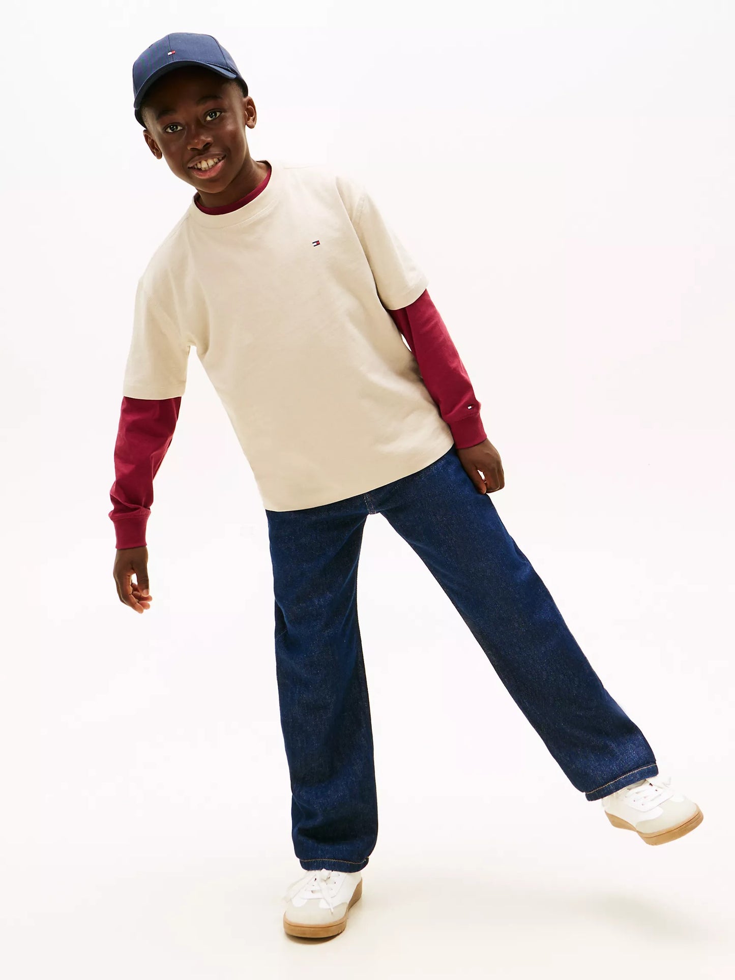 Franela holgada con estampado posterior para niño