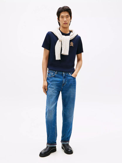 Franela cuello redondo con logo bordado