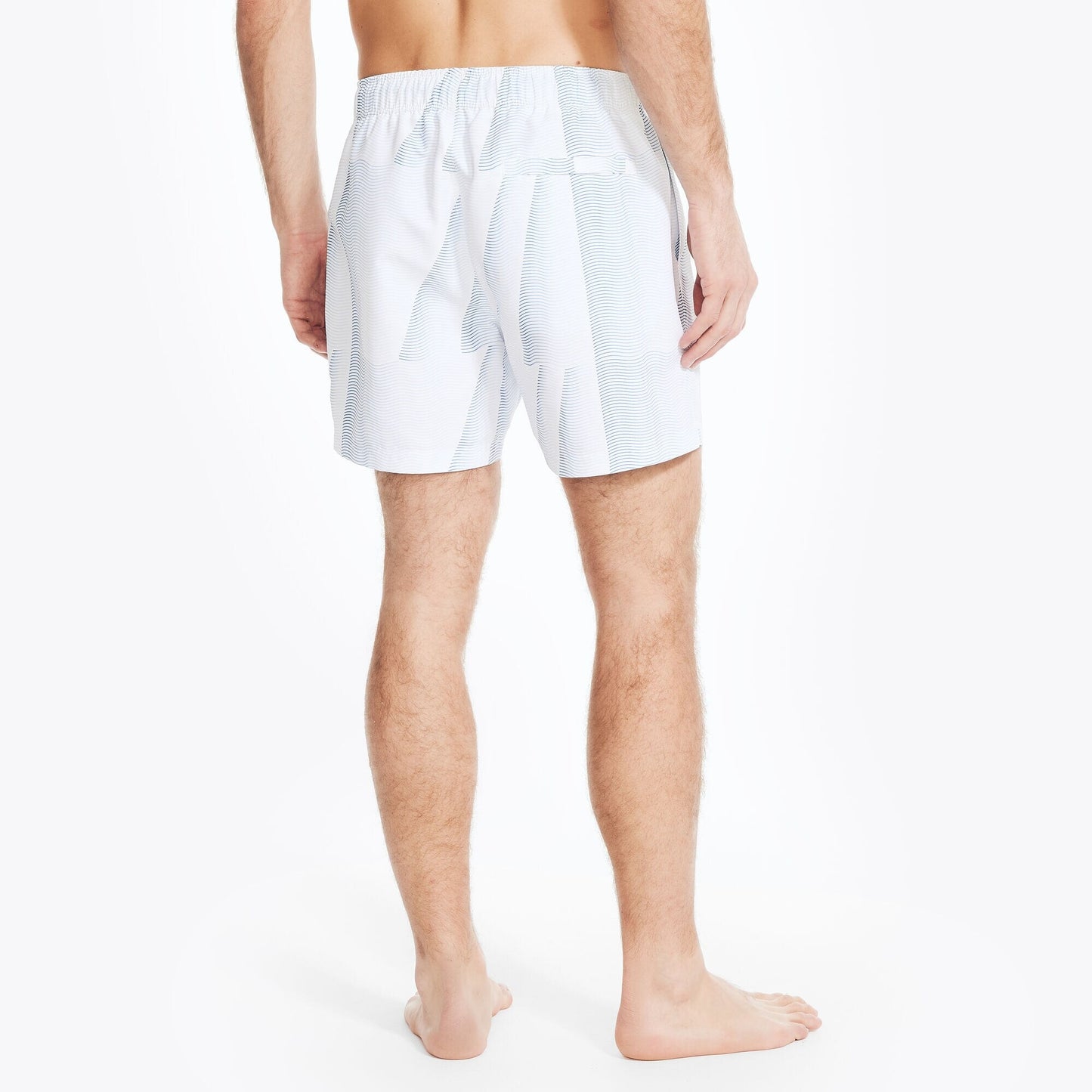 Traje de baño estampado en ondas tipo short 6" secado rápido