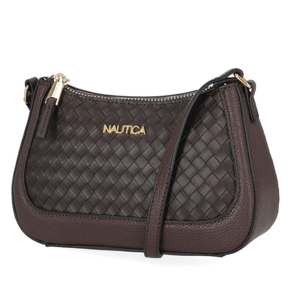 Bolso tipo bandolero tejido