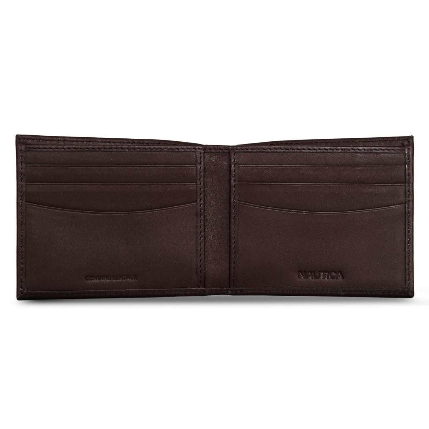 Cartera de caballero doble con logo bordado