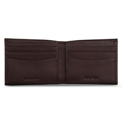 Cartera de caballero doble con logo bordado