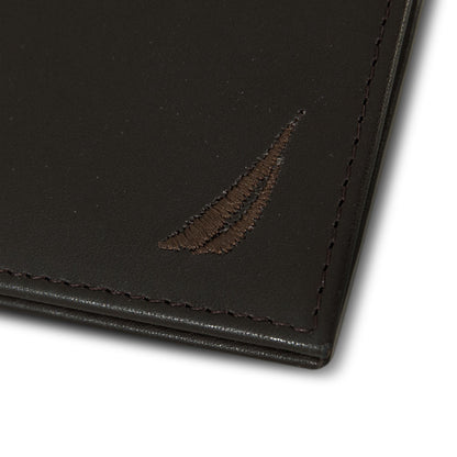 Cartera de caballero doble con logo bordado