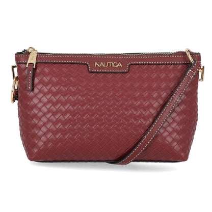 Bolso tipo bandolero tejido