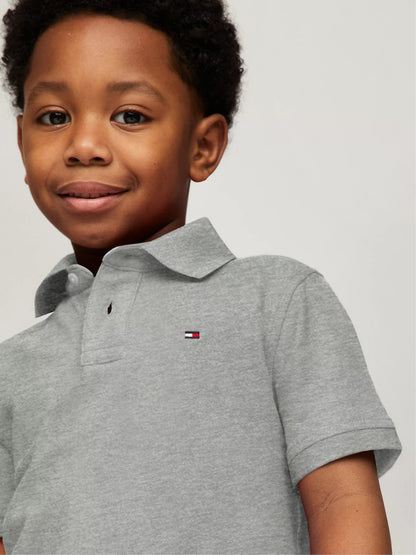 Chemise unicolor con logo para niño