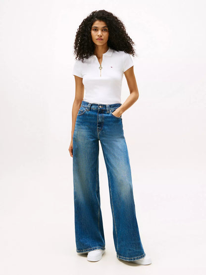 Chemise ajustada con cremallera de aro