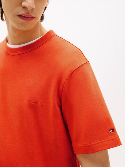 Franela holgada cuello redondo con logo estampado