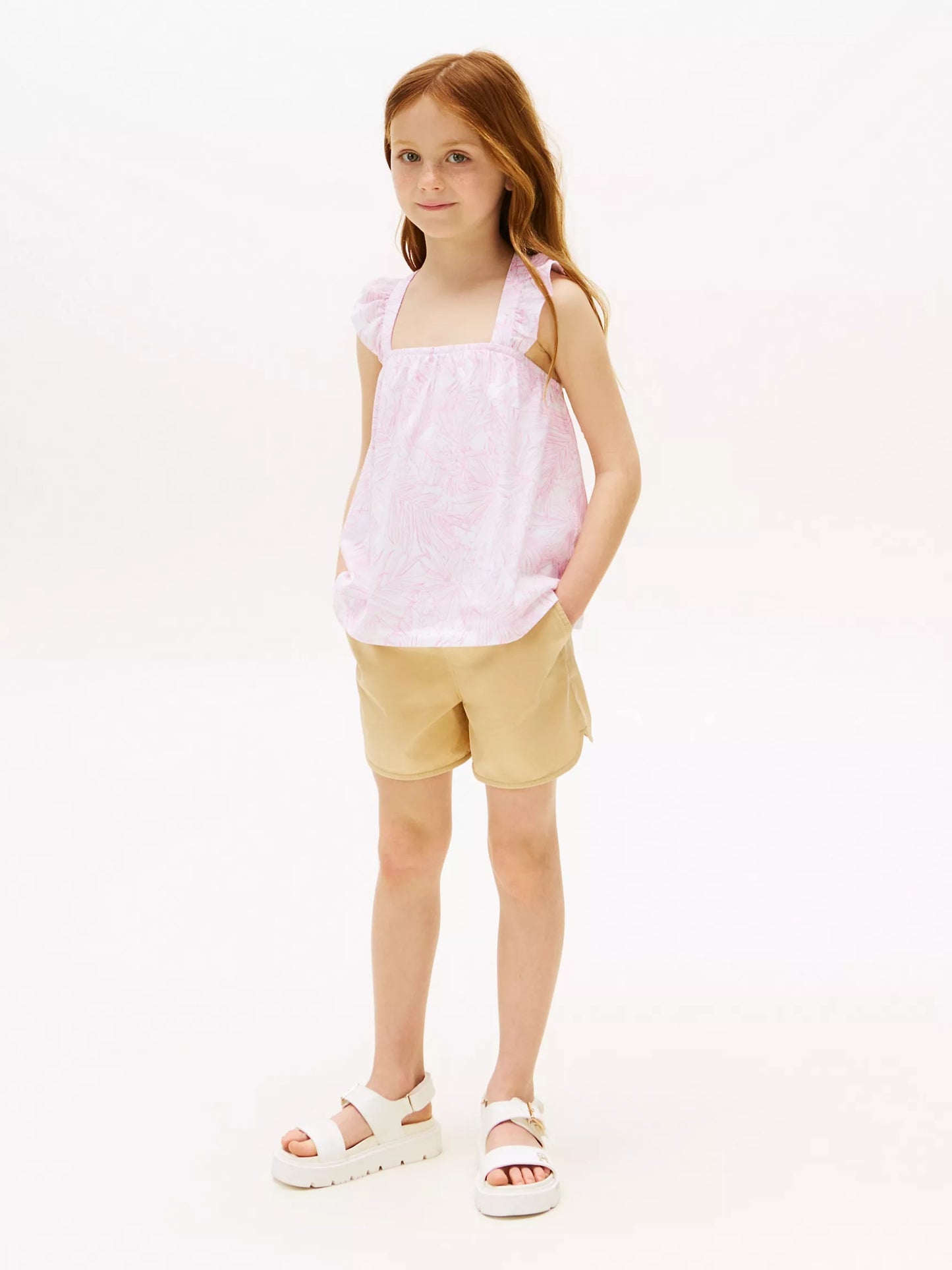 Top con estampado tropical para niña