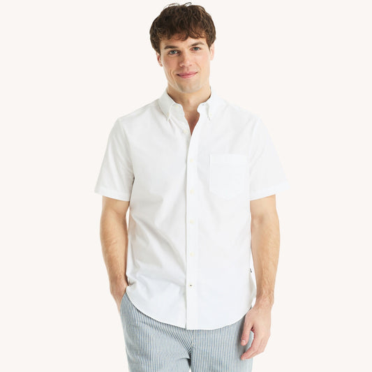 Camisa manga corta unicolor oxford