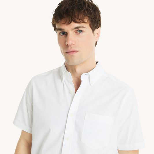 Camisa manga corta unicolor oxford