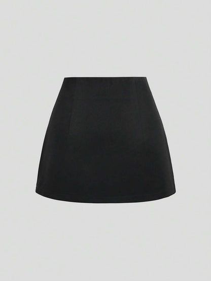 Minifalda con abertura y lazos