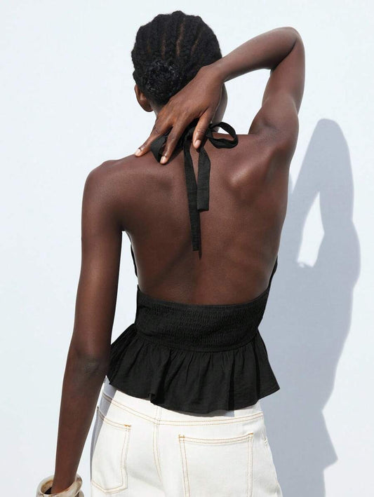 Blusa escote halter