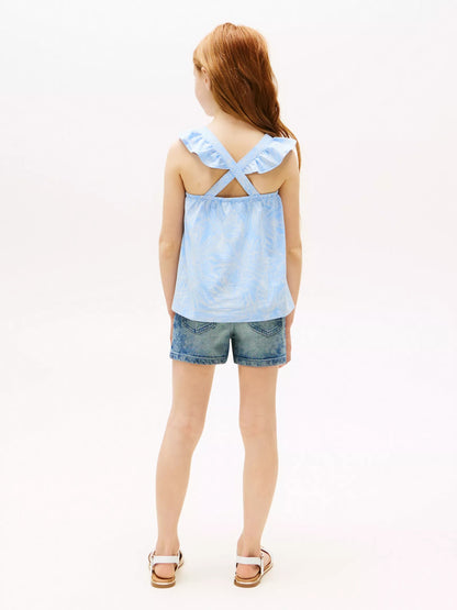 Top con estampado tropical para niña