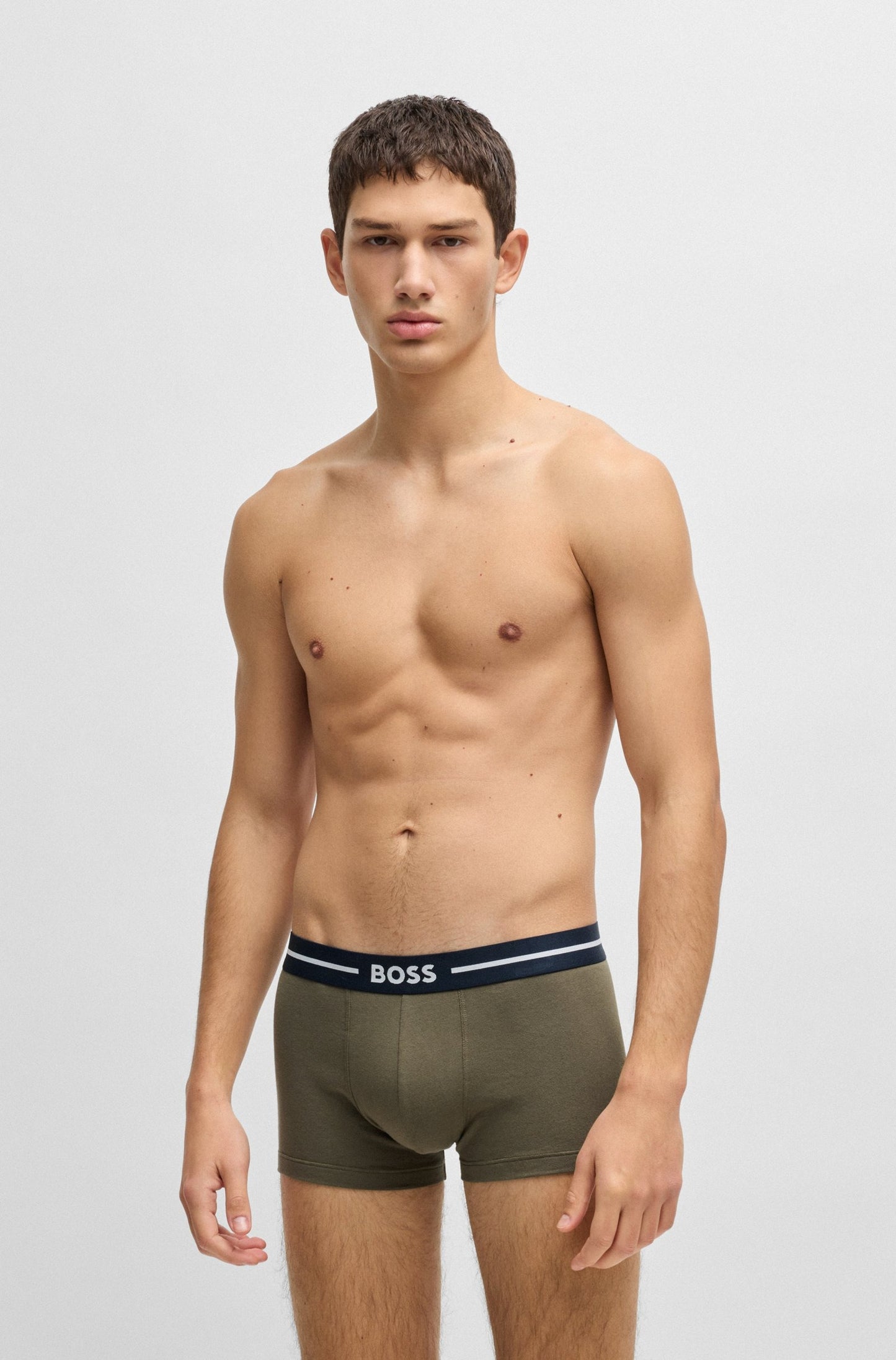 3 Pack Boxer cortos con logo en cinta