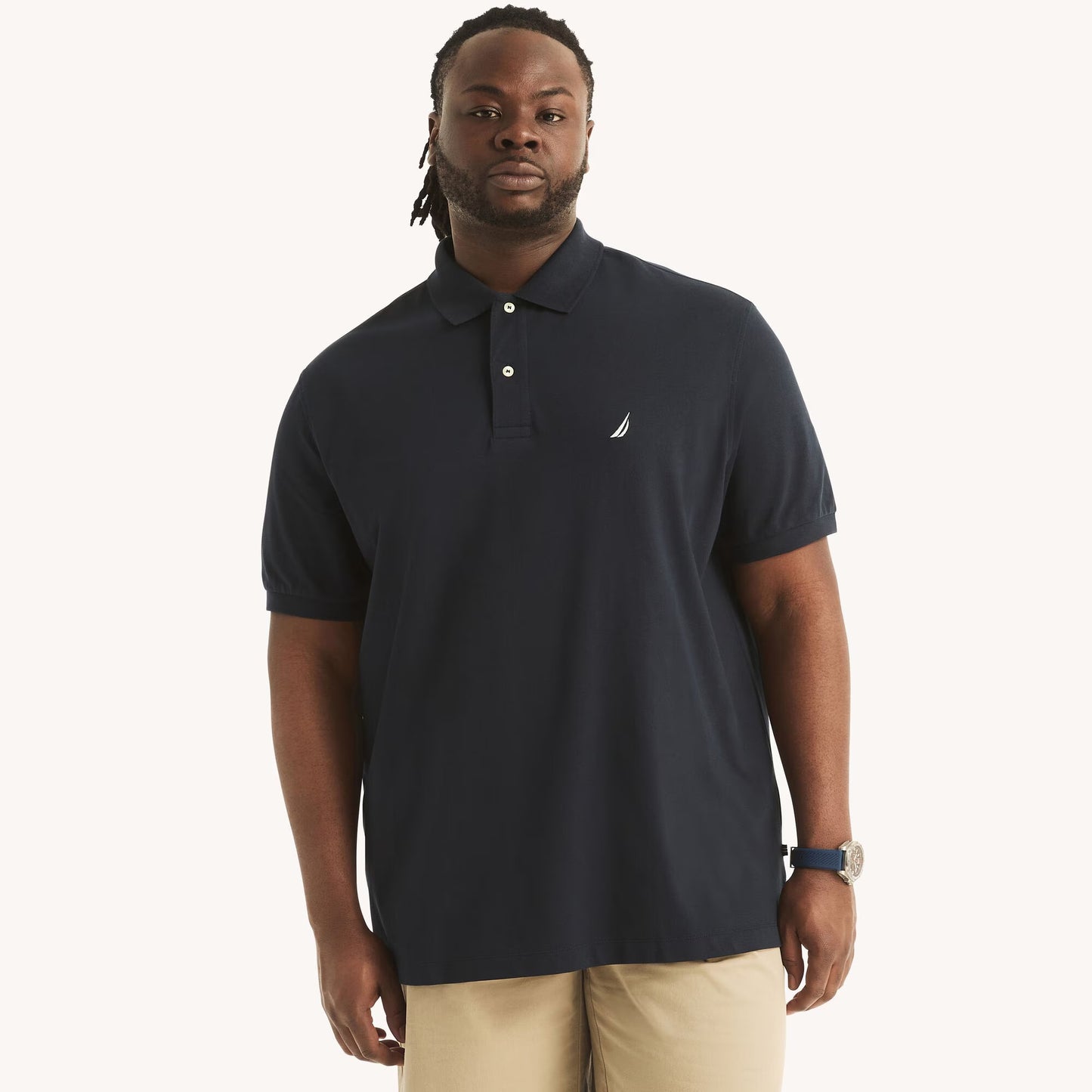 Chemise regular performance unicolor con logo para grandes