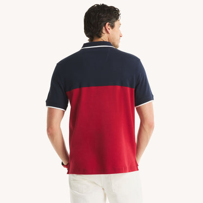 Chemise de algodón ajustada con colores combinados