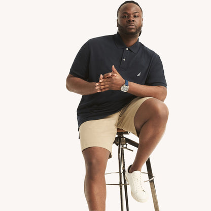 Chemise regular performance unicolor con logo para grandes