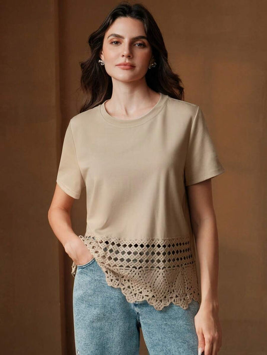 Blusa elegante con cintura bordada