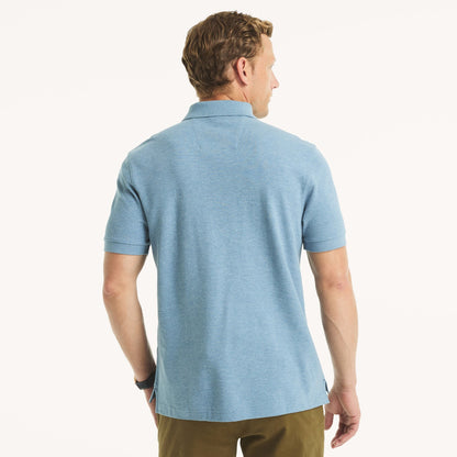 Chemise regular unicolor con logo heathered