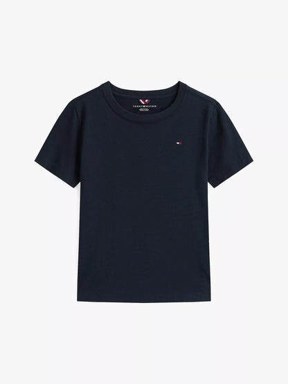 Franela cuello redondo unicolor con logo