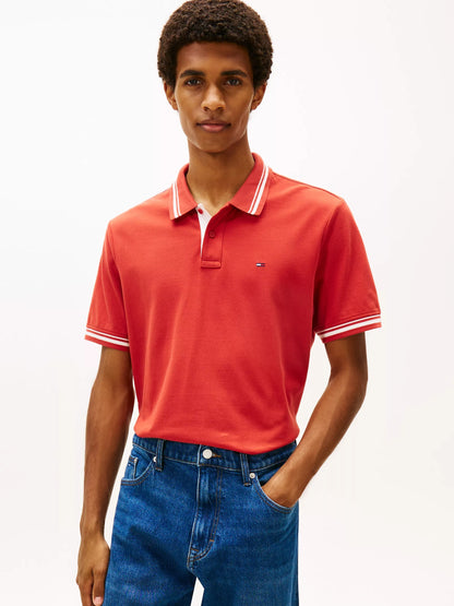 Chemise regular con cuello y mangas ribeteadas